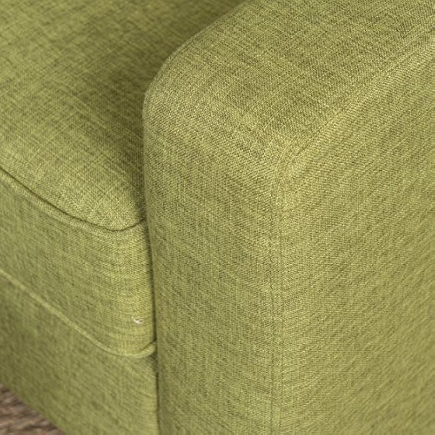 Christopher Knight Home Sawyer Mid-Century Modern Fabric Club Chair, Muted Green / Natural