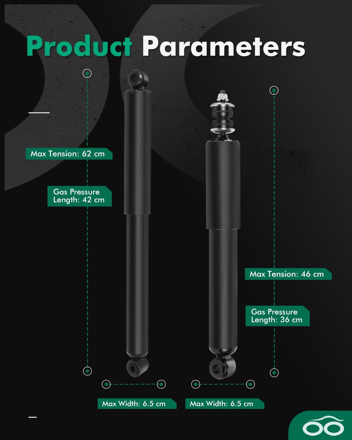 SCITOO Full Set Shocks for Ranger, Shocks Absorbers and Struts Fits 90 91 92 93 94 95 96 97 for Ford Ranger,94 95 96 97 for Mazda B2300,94 95 96 97 for Mazda B3000,94 95 96 for Mazda B4000