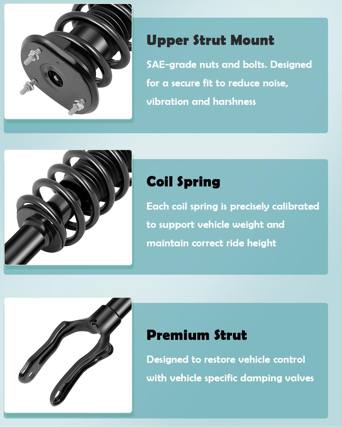 SCITOO Front Pair Strut & Spring Complete Assembly Compatible with for Dodge Durango 2011 2012 2013 2014 2015 Complete Struts 1335883L 1335883R