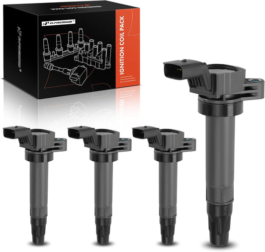 A-Premium Engine Ignition Coil Pack Compatible with Chevrolet Spark 2013 2014 2015, 1.2L, 4-PC Set