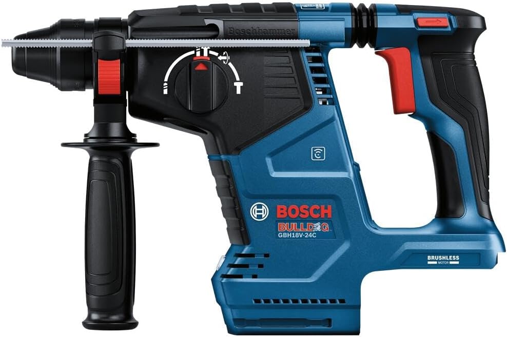 BOSCH GBH18V-24CN 18V Brushless Connected SDS-plus® Bulldog™ 1 In. Rotary Hammer (Bare Tool)