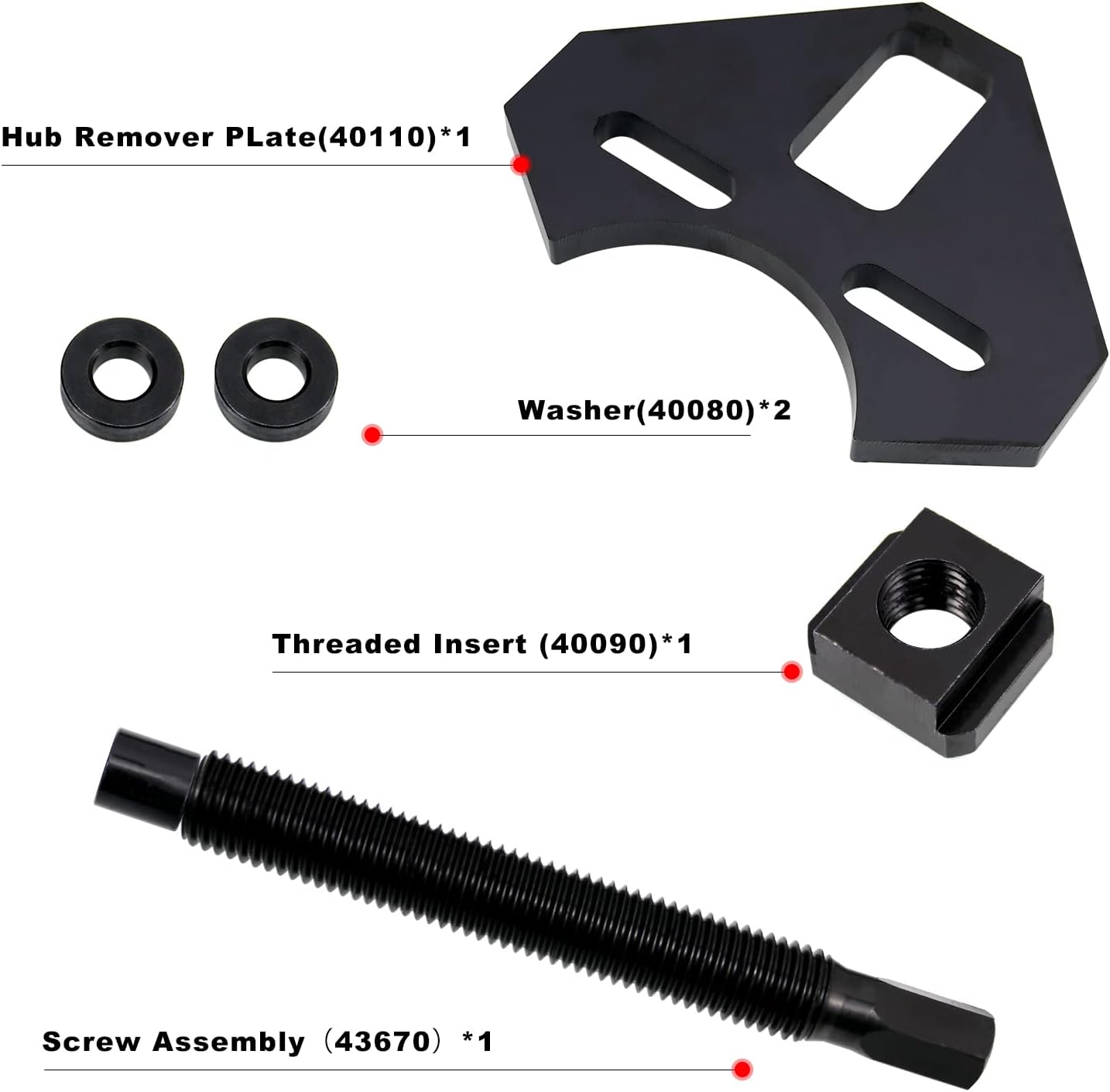 RULLINE 40100 Hub Removal Tool,Hub Bearing Removal Tool,Wheel Hub Remover Compatible with Most 5, 6, and 8 Hub Assemblies on Cars and Trucks