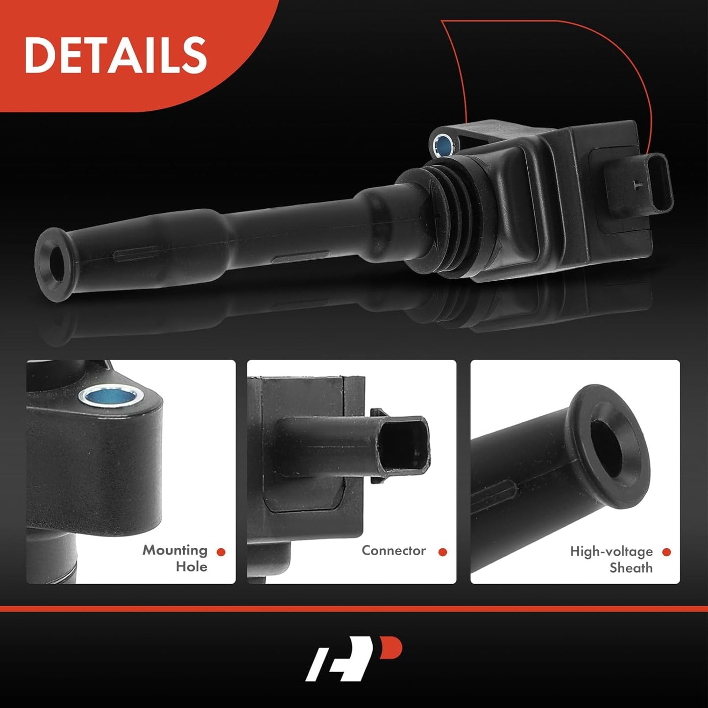 A-Premium Engine Ignition Coil Pack Compatible with Ford F-150 2018-2023, Explorer 2020-2023/2025, Edge 2019-2023, Bronco, Police Interceptor Utility & Lincoln Aviator, Nautilus, 6-PC Set