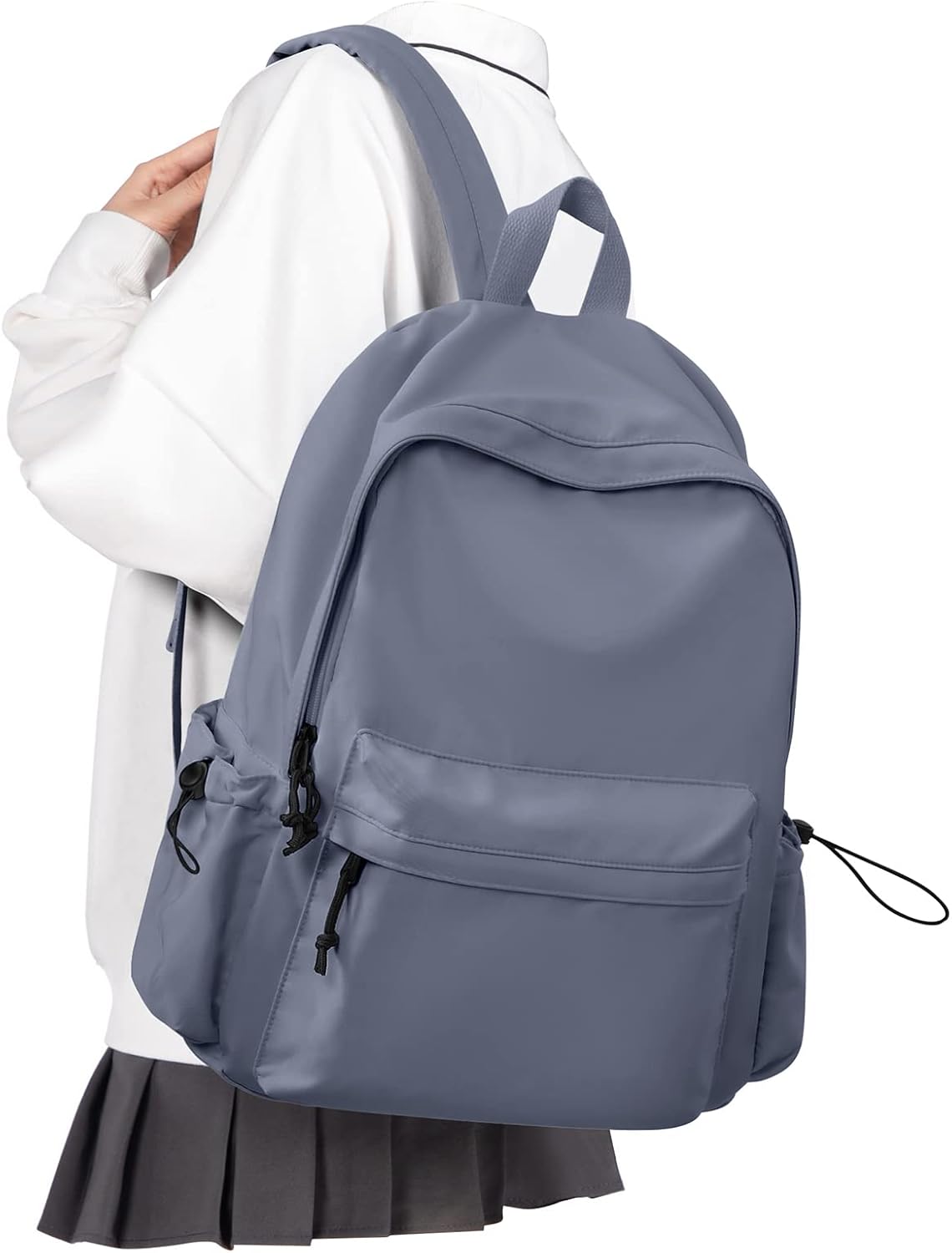 VECAVE School Backpack Black Waterproof Bookbag Casual Lightweight Travel Rucksack Daypack Backpacks for Men Women College High School Bags backpack for Boys Girls Teens