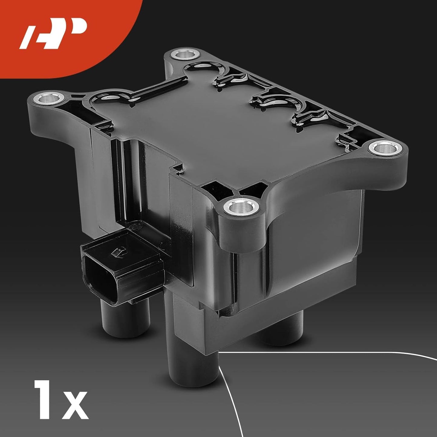 A-Premium +1x Ignition Coil Pack and 4x Iridium Spark Plugs Compatible with Ford Fiesta 2011-2019, 1.6L, Naturally Aspirated