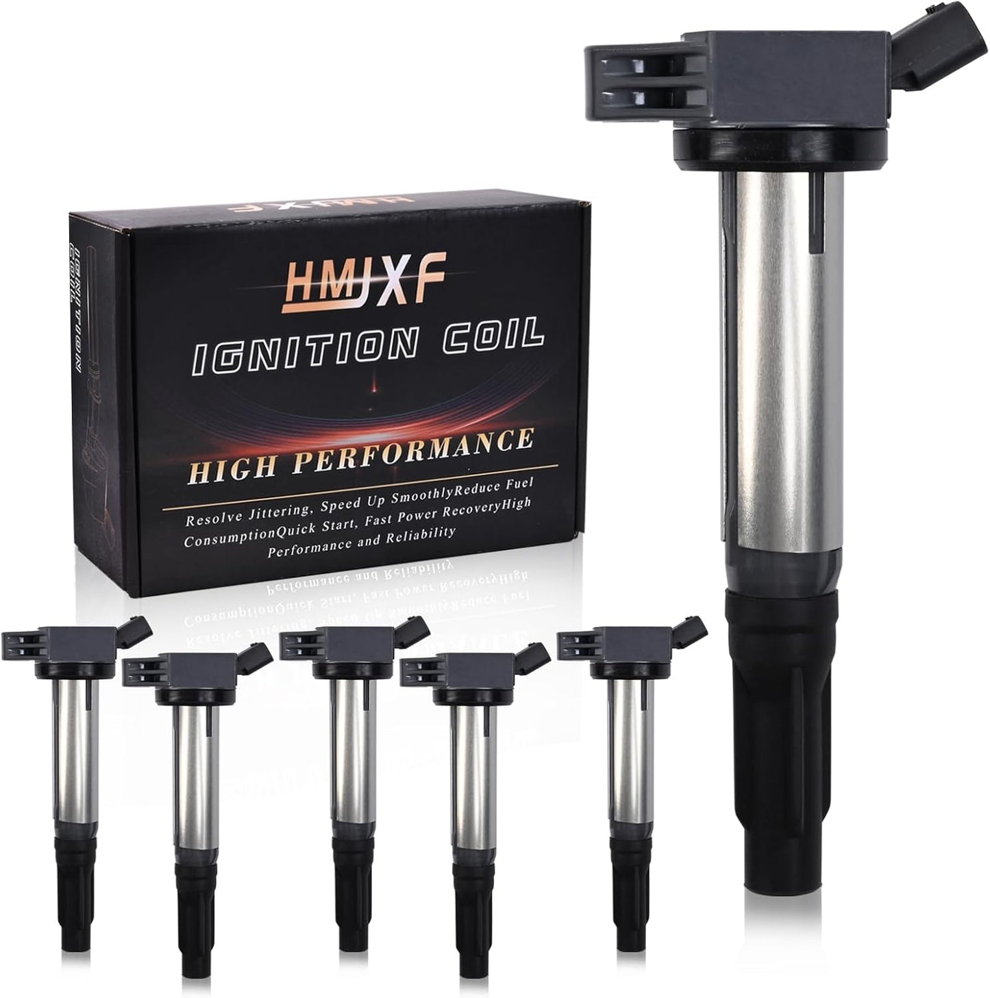 Set of 6 Ignition Coil Packs UF595 UF553 5C1652 E1053 DG520 Compatible with Ford Lincoln Taurus Explorer F-150 Mustang Transit 150 250 350 MKS MKT MKX MKZ - 3.5L 3.7L V6