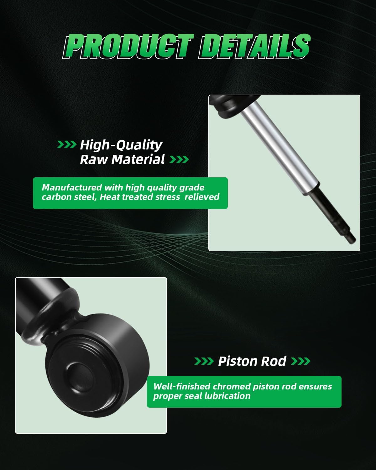 SCITOO Full Set Shocks for Expedition, Shocks Absorbers and Struts Fits 2007 2008 2009 2010 2011 2012 2013 for Ford Expedition,2007-2014 for Lincoln Navigator Amortiguadores