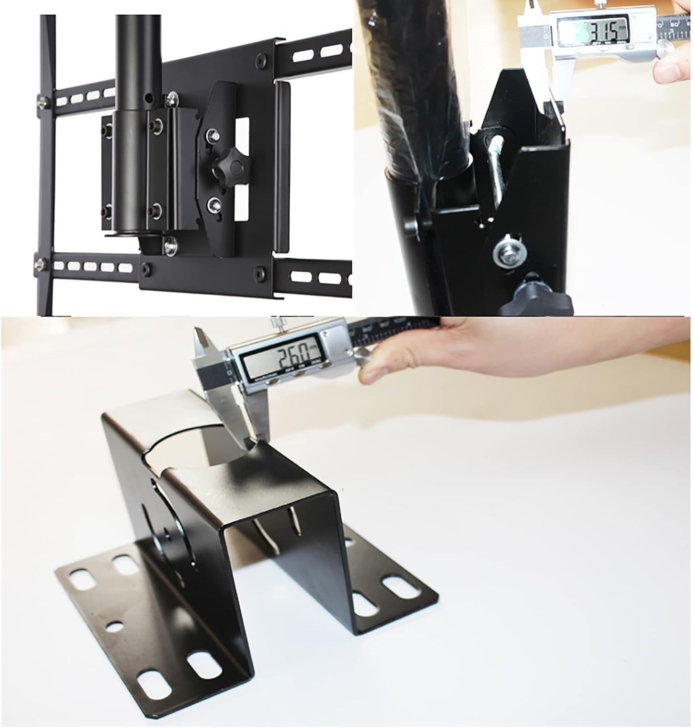 Ceiling TV Mount Bracket - Tilt and Rotatable TV Stand Fits 50-80 Inch TVs, with Loading 100kg/220Lbs, Two Types of Installation