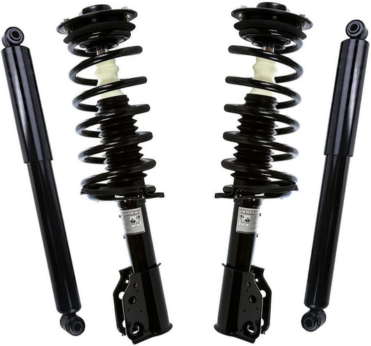 AutoShack Front Complete Strut & Coil Spring Assembly with Rear Shock Absorbers Set for Saturn Vue 2007-2010 Chevrolet Equinox | Full-vehicle Suspension System Replacement Kit CST272528-KS21260