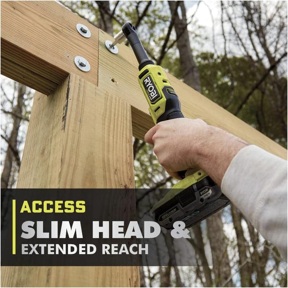 RYOBI ONE+ HP 18V Brushless Cordless 1/4 in. Extended Reach Ratchet (Tool Only) - PBLRC01B