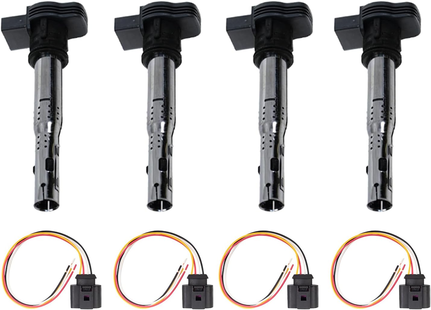 TRQ Ignition Coil Set Compatible with 05-16 Audi 06-17 Volkswagen