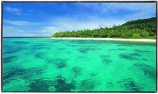 100 Inch 16:9 Portable Projection Screen White Portable Fold Fabric Projection Screen for Home Projector