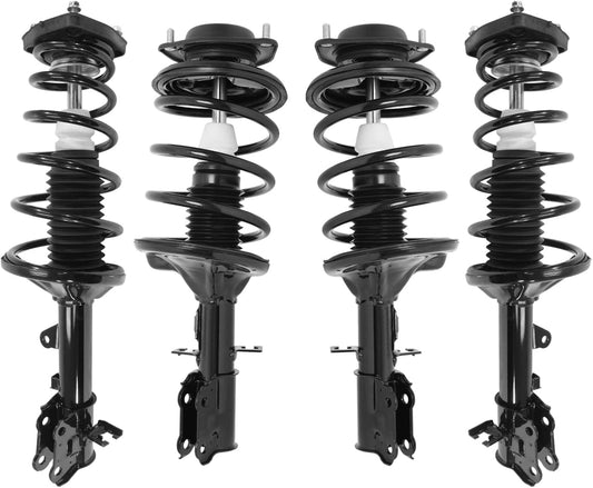 COMPLETESTRUTS - Front & Rear Complete Strut Assemblies with Coil Springs Replacement for 2004-2009 Kia Spectra - Set of 4