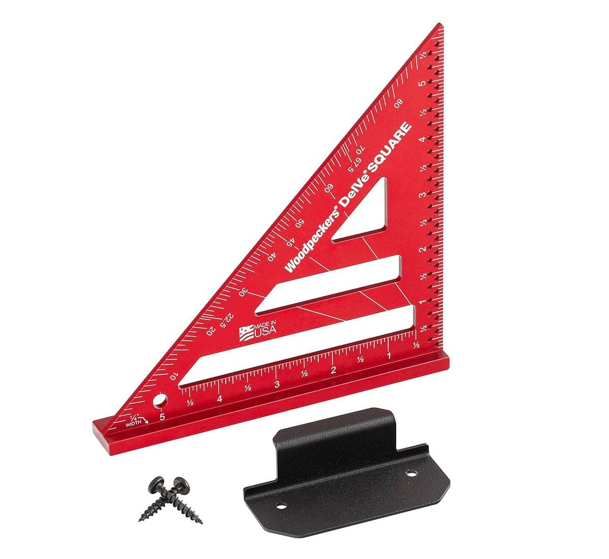 Woodpeckers Delve Square, 10-in-1 Woodworking Layout Tool, 6 Inch, Stainless Steel, Feature Packed Carpenter Square