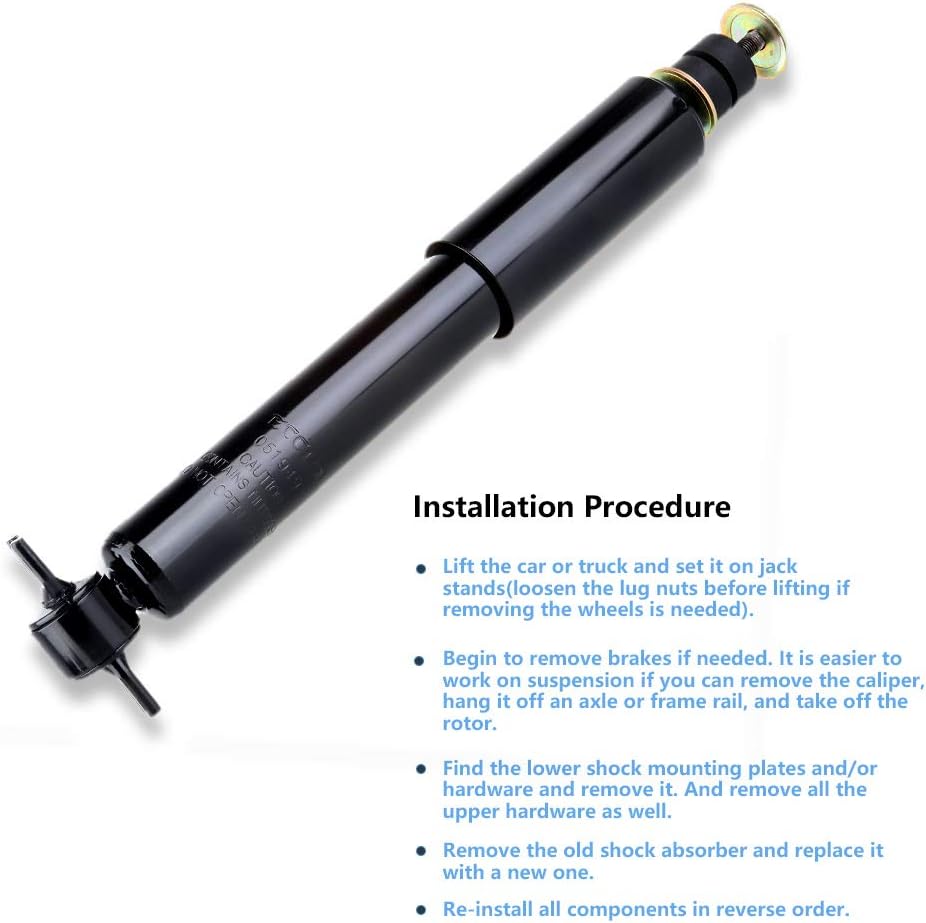 Shocks Silverado,ECCPP Front Rear Shock Absorbers Kits for Chevy 1999 2000 2001 2002 2003 2004 2005 06 07 for Chevy Silverado 1500/for GMC Sierra 1500 344380 Gas Strut Auto Shocks (4 pcs for 2WD-RWD)
