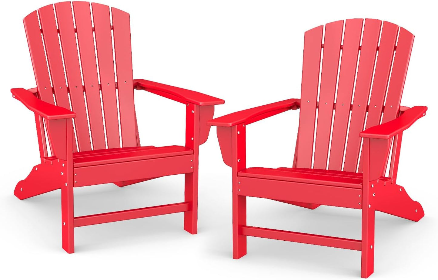 BRIOPAWS Adirondack-Chairs-Set of 4 | Fire Pit Chair | Oversized | HDPE Plastic | Weather Resistant | for Deck Outdoor Poolside Campfire | Blue