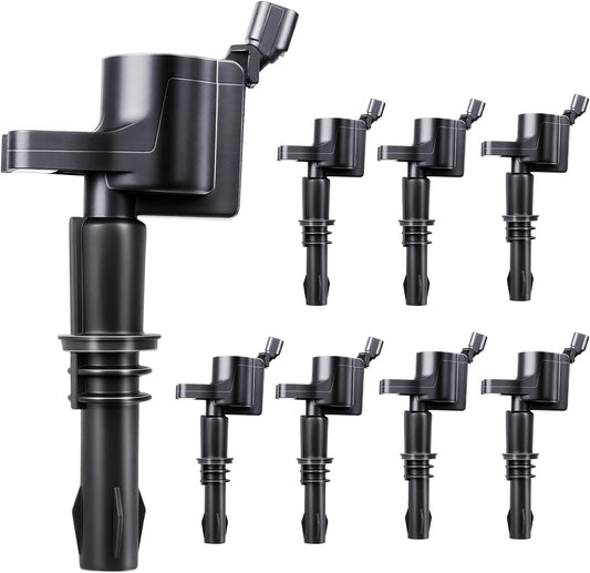 8PCS Ignition Coil Pack Compatible with Ford Lincoln 4.6L 5.4L 5.8L 6.8L Expedition Explorer F-150 F-250 F-350 Super Duty Mustang Explorer Navigator 2004 2005 2006 2007 2008 2009, DG511 C1541 FD508