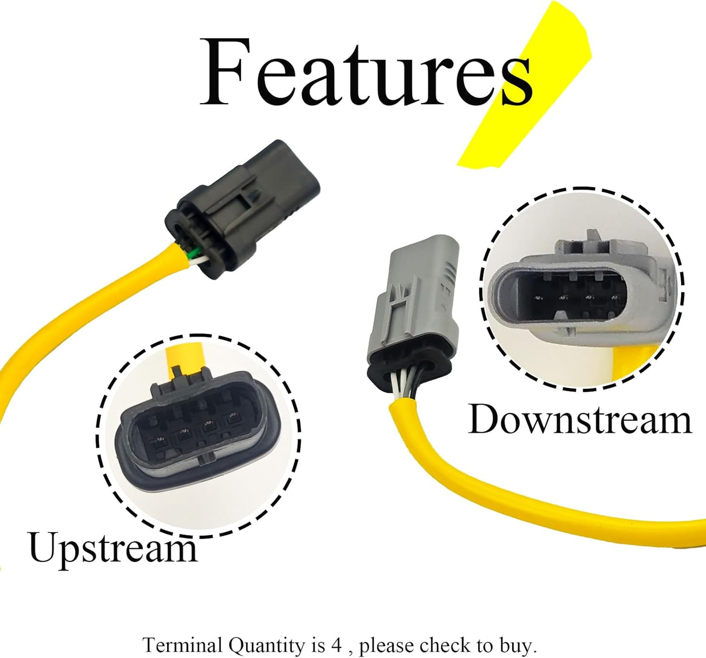 Upstream Downstream Oxygen O2 Sensor fit Compatible with Buick Envision, Lacrosse, Regal & Cadillac ATS, Cts & Chevrolet Blazer, Camaro, Colorado, Impala, Malibu & Gmc Acadia, Canyon 2PCS