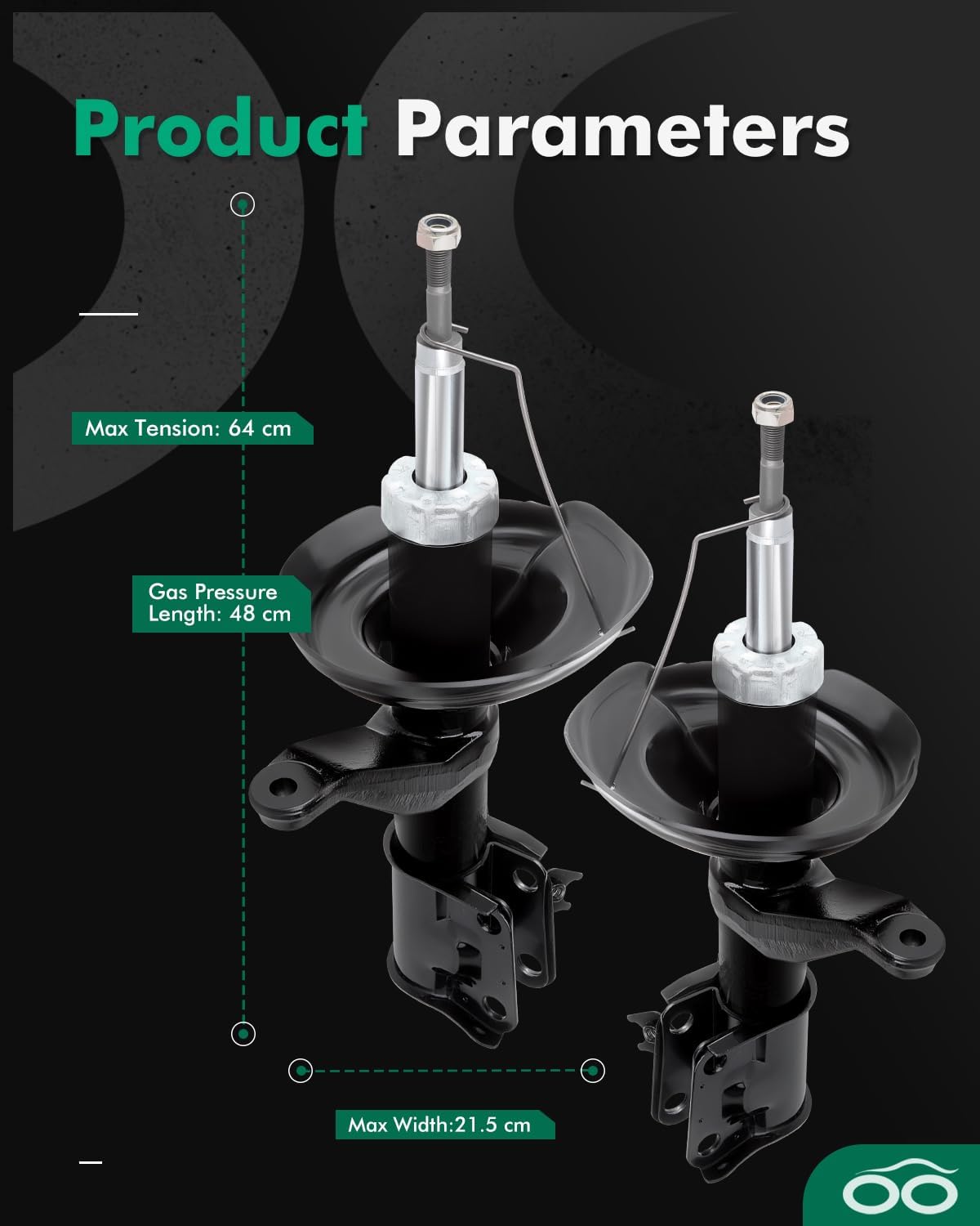 SCITOO Front Shock Absorbers Fits For Honda Element 2003-2006 Auto Shocks 331039 331040 (2Pcs)