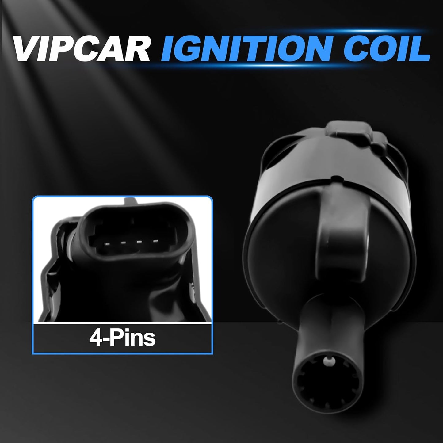 8Pcs Ignition Plug Coil Pack Compatible with Chevy/GMC 2014-2019 Silverado/Sierra 1500 4.3/5.3/6.2L V8, 2015-19 Suburban, 18-19 Tahoe, Corvette Camaro Escalade CTS, #UF743, 12621750, 12658183