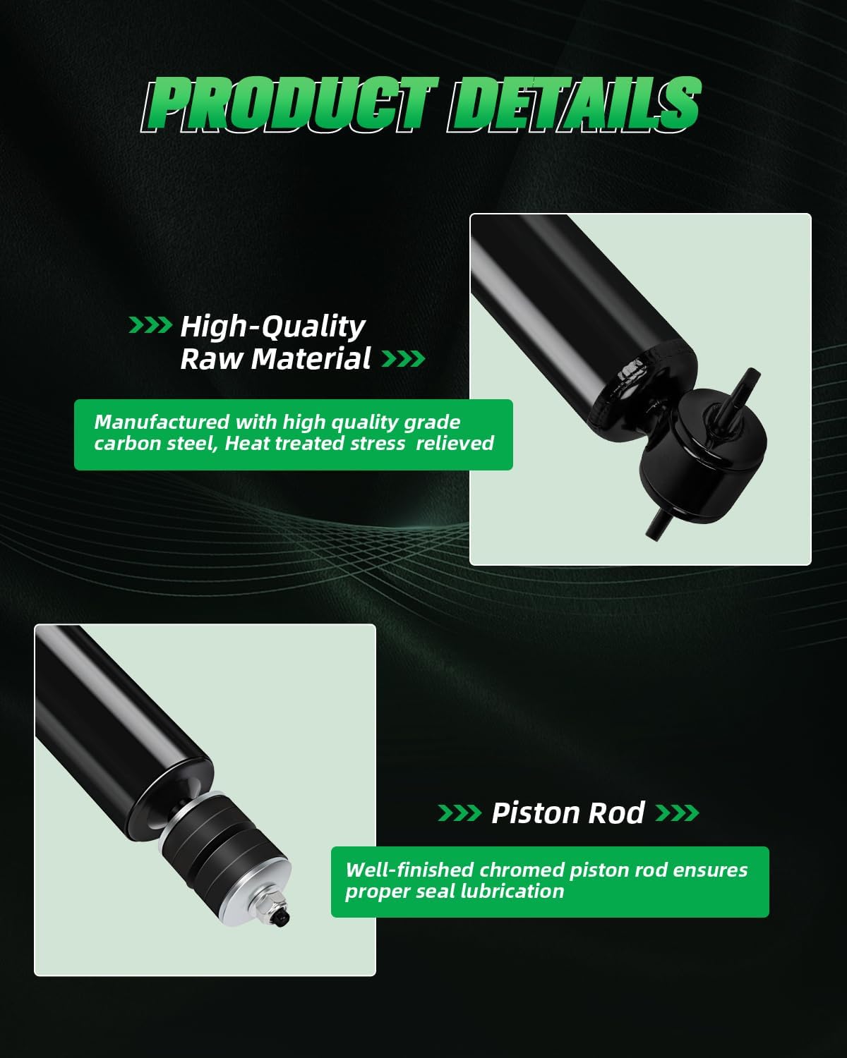 SCITOO Front and Rear Shock Absorbers Struts Compatible with 1993-2002 for Ford for Crown Victoria, 1981-2002 for Lincoln for Town Car, Replace 344424 343135 4PCS