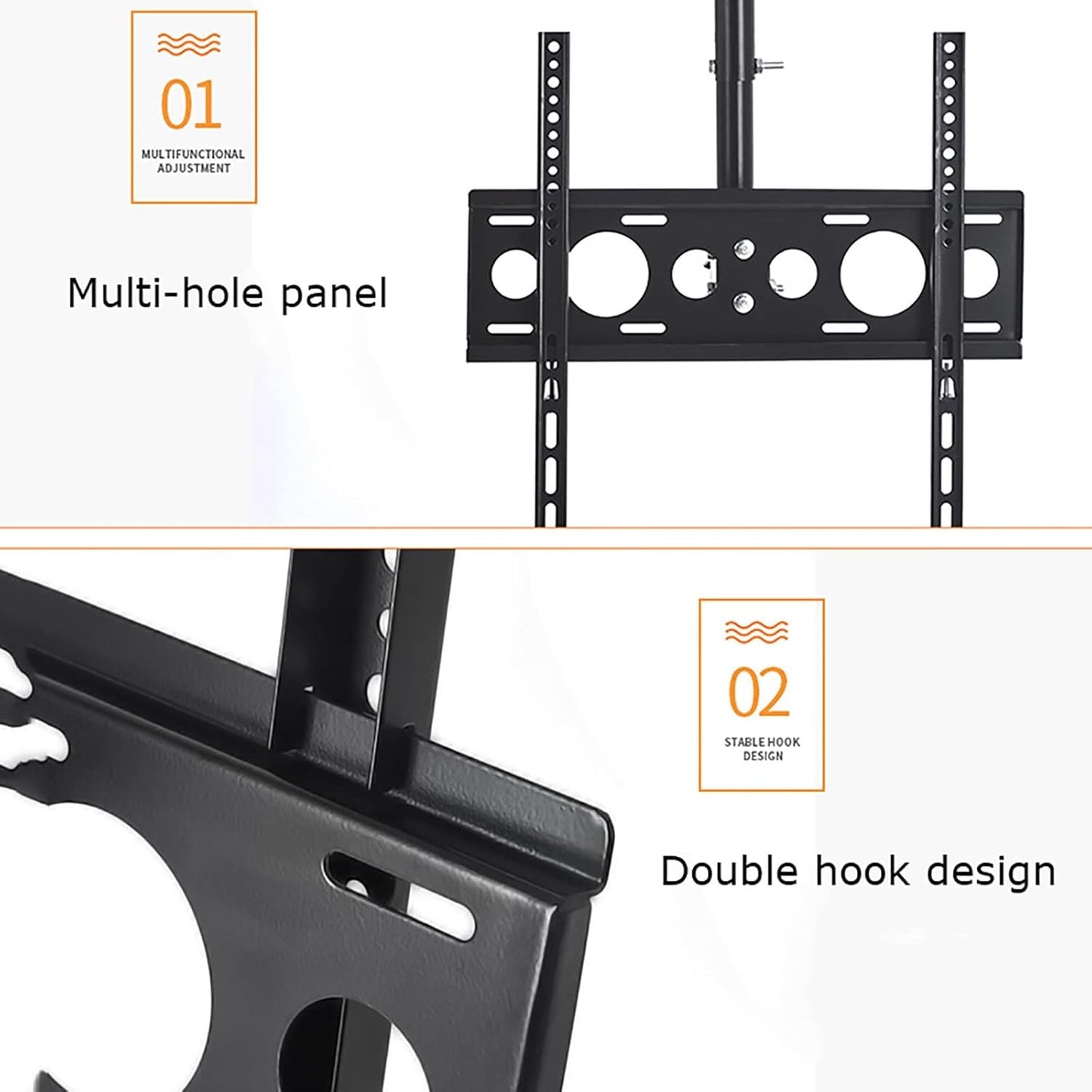 Ceiling TV Mount Adjustable Tilt & Swivel Bracket Fits Most 26 65 Inch TVs Heavy Duty Expansion Screws Max VESA 400x400 mm Ideal for Home Theater Easy in Tion.