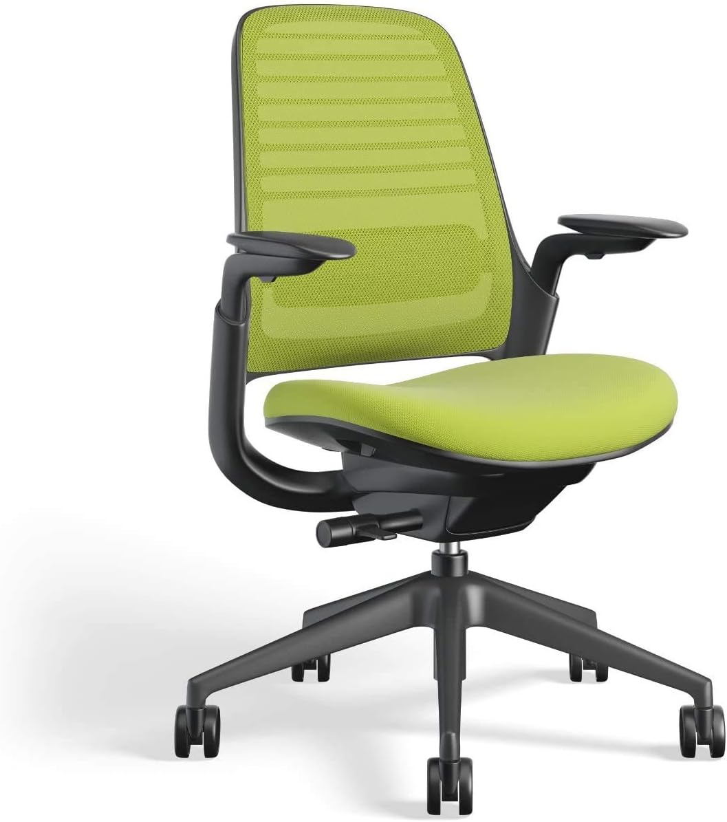 Steelcase Series 1 Office Chair - Ergonomic Work Chair with Wheels for Carpet - Helps Support Productivity - Weight-Activated Controls, Back Supports & Arm Support - Easy Assembly - Graphite