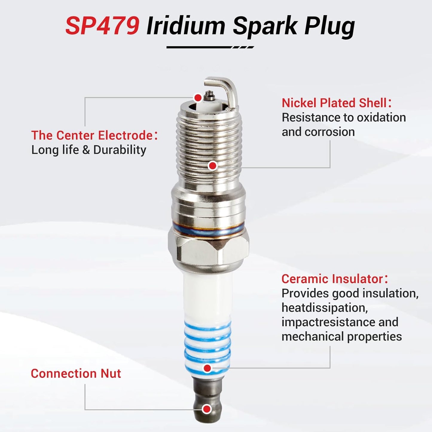 CarBole 6 Ignition Coil Packs DG500 FD502 and Spark Plugs SP493, Replacement for Ford Escape Freestyles Taurus, Mercury Mariner Montego Sable, OE# UF406 DG513 FD495 C1458 C1387
