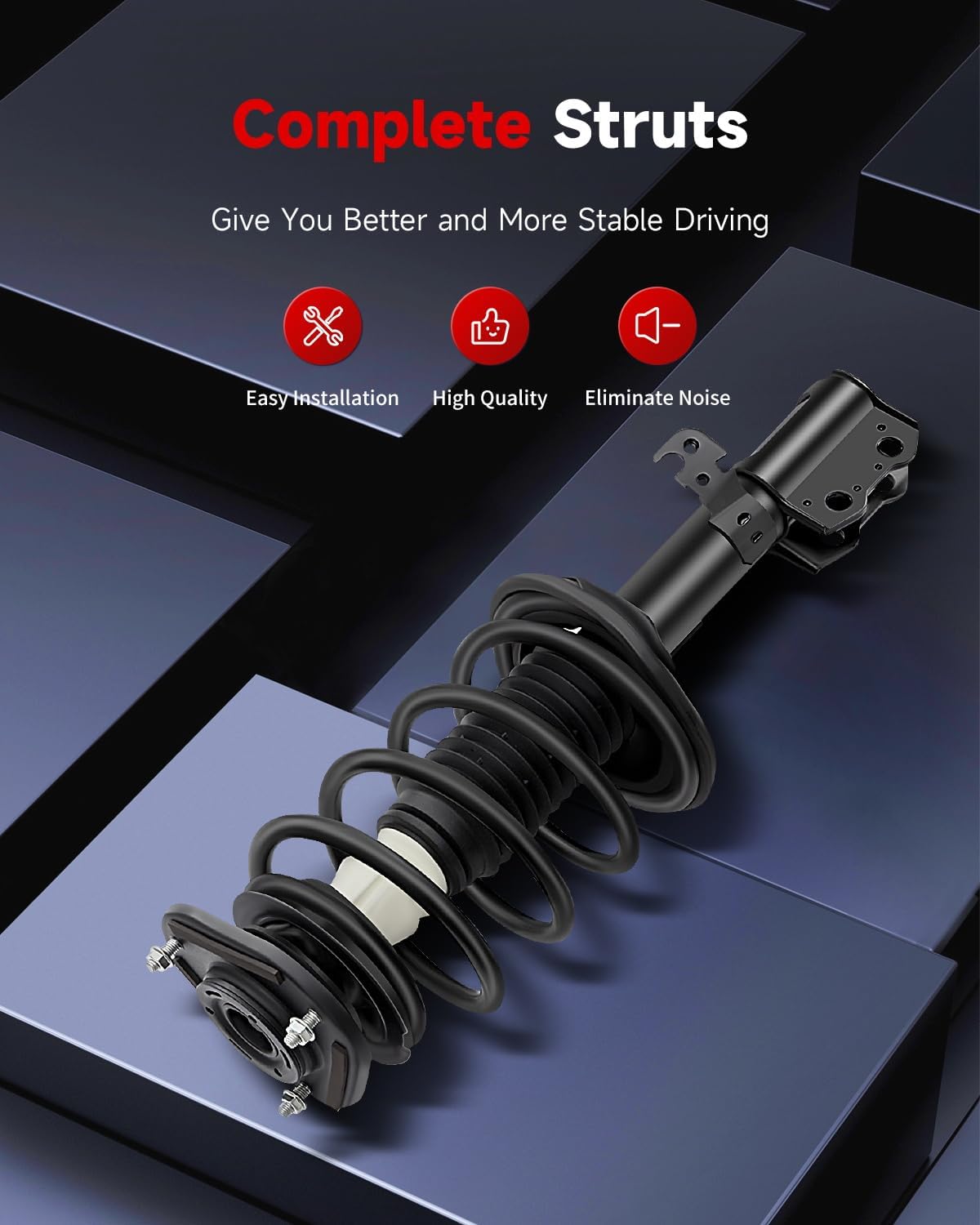 CCIYU Front Struts Shock Coil Spring assembly Fits for 2003 2004 2005 2006 2007 2008 for Toyota Corolla 172115 172114 Quick Struts and struts