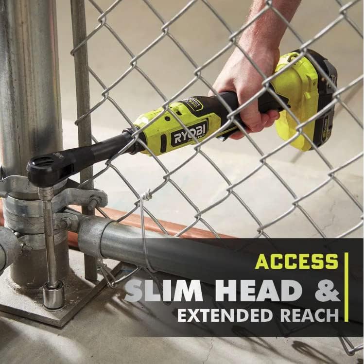 RYOBI - ONE+ HP 18V Brushless Cordless 3/8 in. Extended Reach Ratchet (Tool Only) - PBLRC25B