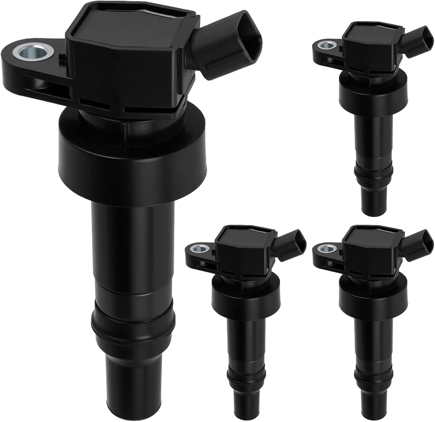 SCITOO ignition coils 4+Spark Plugs 4 4pcs Replacement for P-assat 1.8L 2001-2005,for J-etta 1.8L 2001 2002 2003 2004 2005,for A-udi A4 1.8L 2001-2007 Replace UF411 UF-437, UF-580, CO044