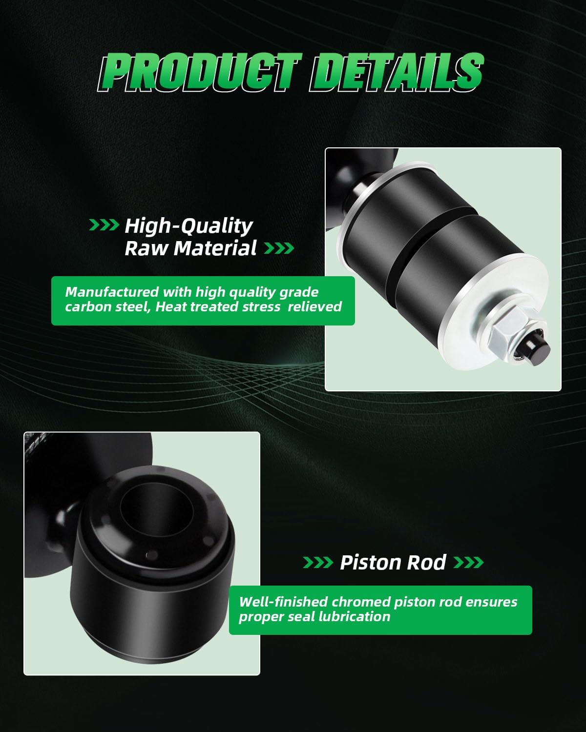 SCITOO Front and Rear Shock Absorbers Struts Compatible with 2005-2016 for Ford for F-250 Super Duty, 2005-2016 for Ford for F-350 Super Duty, Replace 344370 34684 Automotive Shocks 4PCS