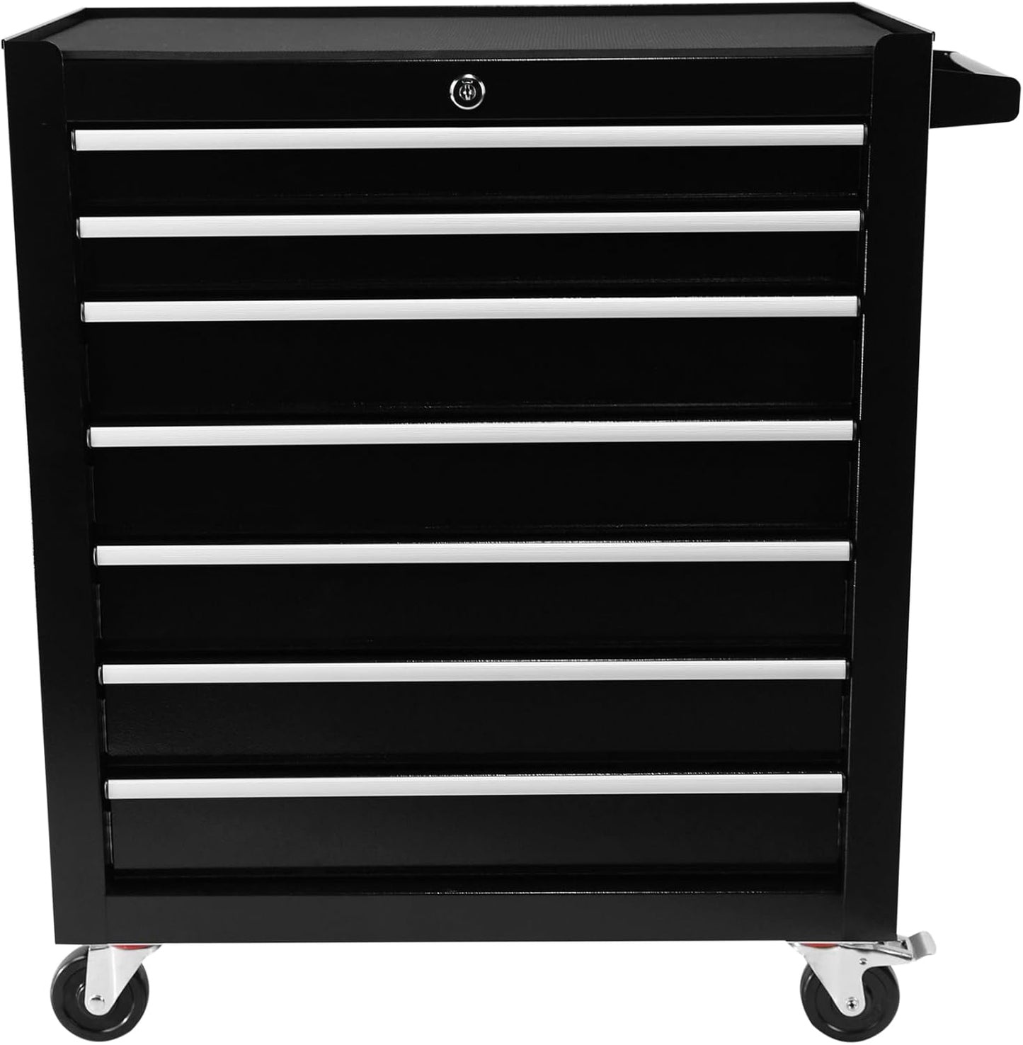 7 Drawers Rolling Tool Chest with Wheels, Portable Rolling Tool Box on Wheels, Tool Chest Organizer for Garage, Workshop, Home Crafts Use (Black-7 Drawers)