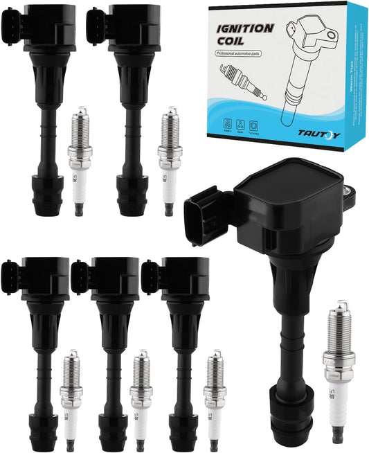 UF401 Ignition Coil with Spark Plug 6 PCS (3.5L ONLY) For 2003-2006 Nissan 350Z,For Infiniti FX35 2003-2008,G35 2003-2007,M35 2006-2008 IGC0007 610-58649