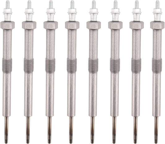 8PCS Diesel Glow Plug, 9G Engine Ignition Part, Replacement for Chevy & GMC LBZ LGH LLY LML LMM Duramax 6.6L, 2006-2016 Silverado, Savana, Sierra, Express, Part # 12639701, 97364968