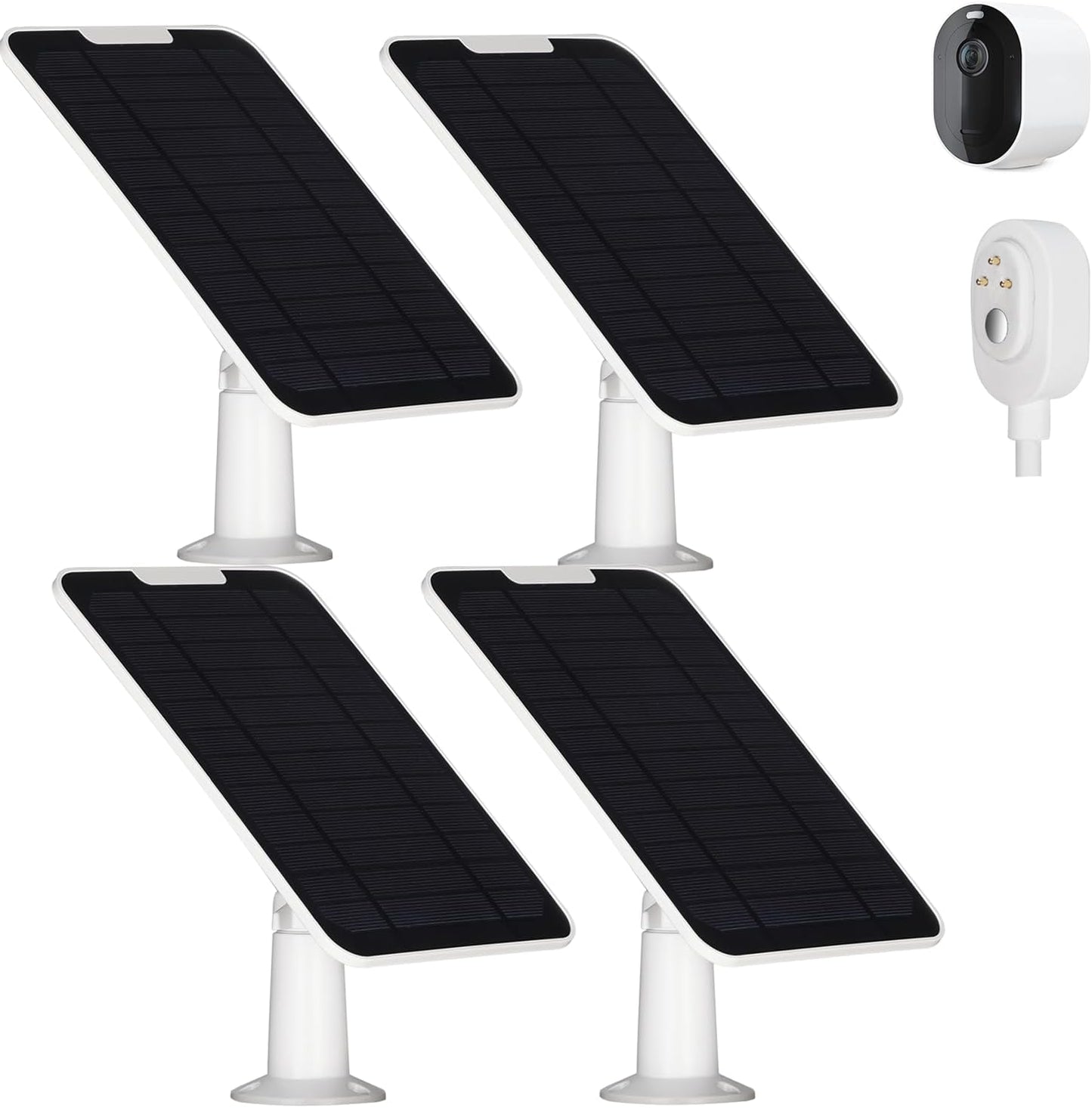 Upgrade 3 Pack 5W Solar Panel Charging Compatible with Arlo Pro 3/4/5S/Ultra/Ultra 2/Go 2 Continuous Power Supply IP65 Weatherproof with 9.8ft/3m Charging Cable and Adjustable Wall Mount