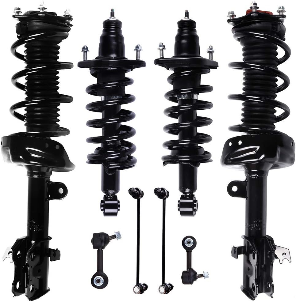 SCITOO Struts suspension kit For Honda CR-V 07 08 09 10 11 Front Strut Spring Assembly Rear Strut Spring Assembly Stabilizer Bar Link 8Pcs,272491 272492 172497L 172497R K750151 K750156 K750297