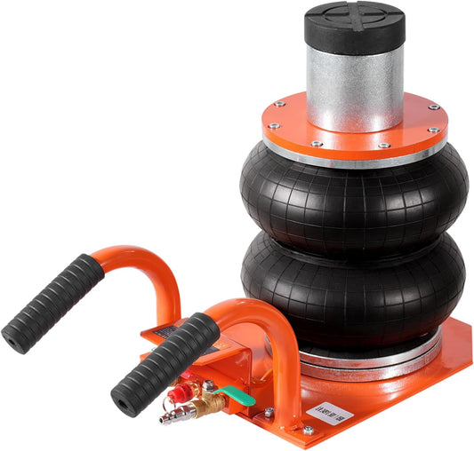 VEVOR Air Jack 3 Ton/6600 lbs Two Bag, Space-Saving Lifting up to 14.3" with 6 Steel Tubes & Thick Rubber Pad, Heightened Column, 3-8S Lifting Pneumatic Air Bag for Car Repair