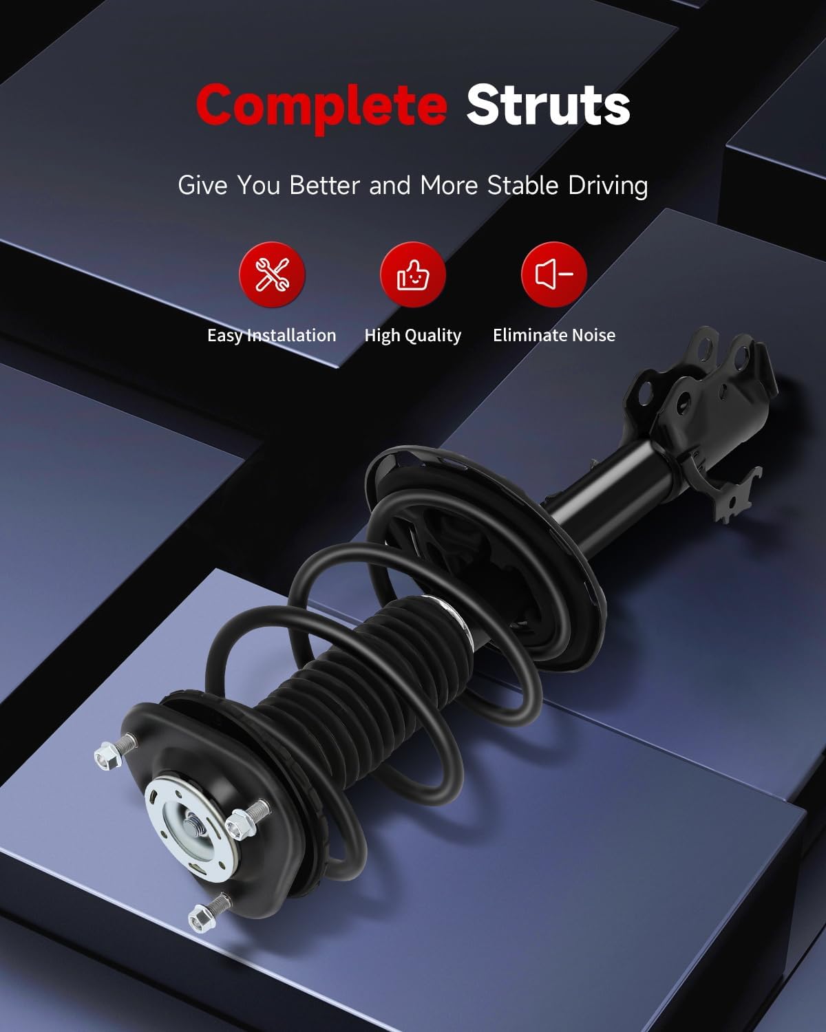 Complete Struts Shock Absorbers Fits for Toyota RAV4 (2.4L L4) 2006 2007 200, for Toyota RAV4 (2.5L L4) 2009 2010 2011 2012 cciyu 172276 172275 Quick Struts Assembly Front Pair Struts 4WD AWD FWD