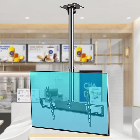 Universal TV Ceiling Mount Bracket, Flip Down Adjustable TV Stand, Fits 26-50" Flat Panel, Tilt Swivel(3m)
