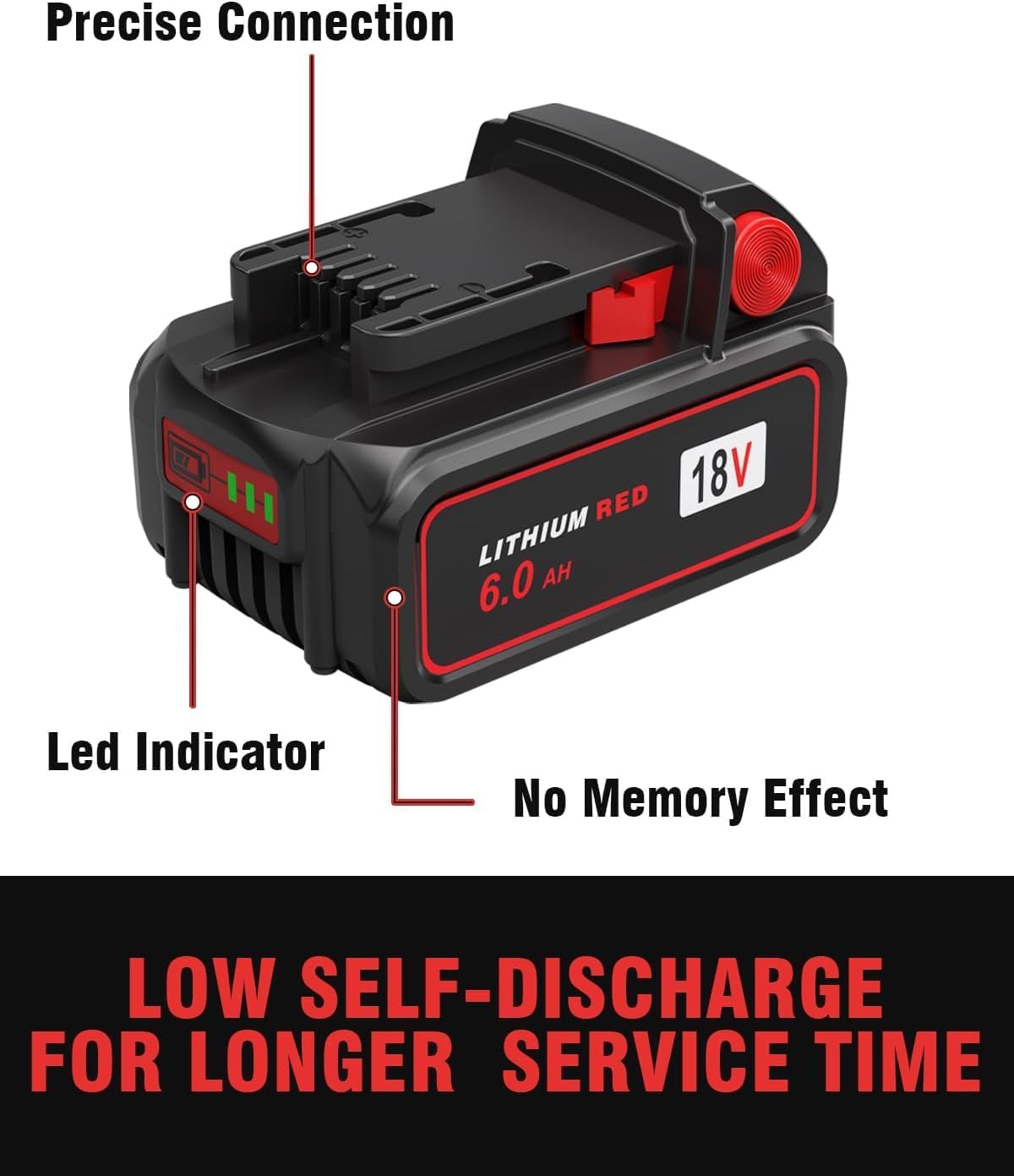 8 Pack 18V Replacement Battery for Milwaukee M18 Battery 6.0Ah, Compatible with 48-11-1850, 48-11-1840, 48-11-1860, and More Cordless Power Tools