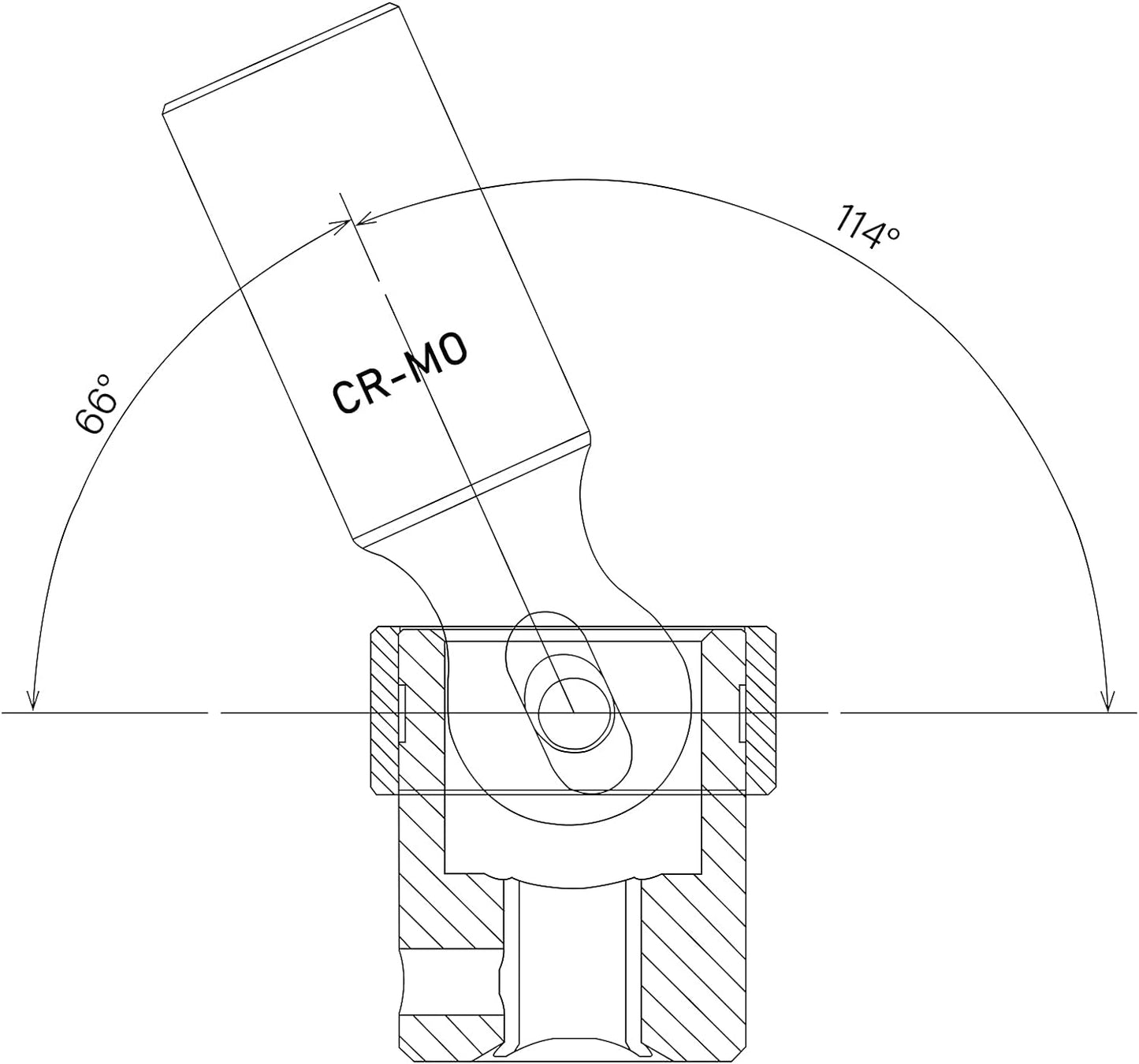 CASOMAN 10 PCS 1/2" Drive Deep Universal Impact Socket Set, Metric,10-19mm