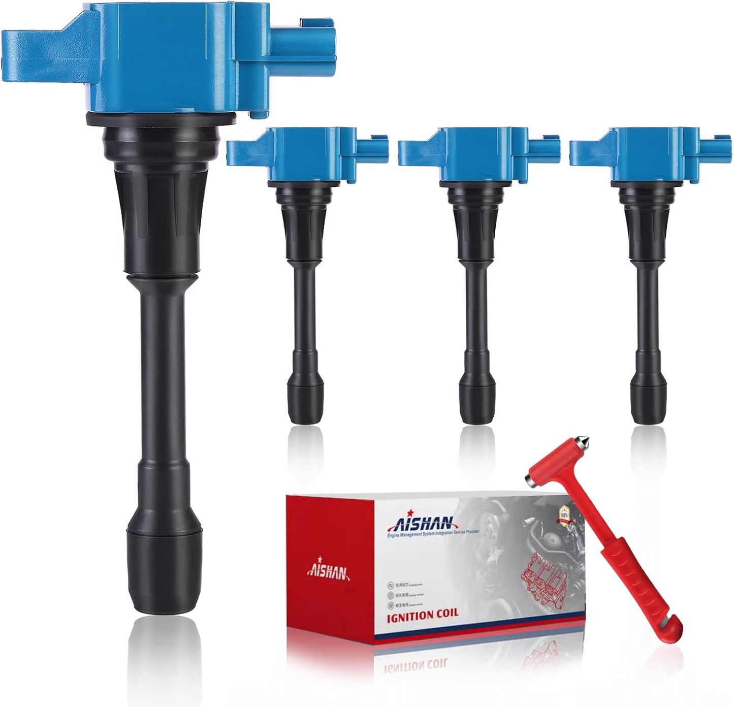 Set of 4 Ignition Coil Pack Compatible with Nissan Altima 2007-2017, Cube Sentra Rogue Cube Versa Urvan Pathfinder, for Infiniti QX60 2014 2015 L4 1.8L 2.0L 2.5L Replace UF549