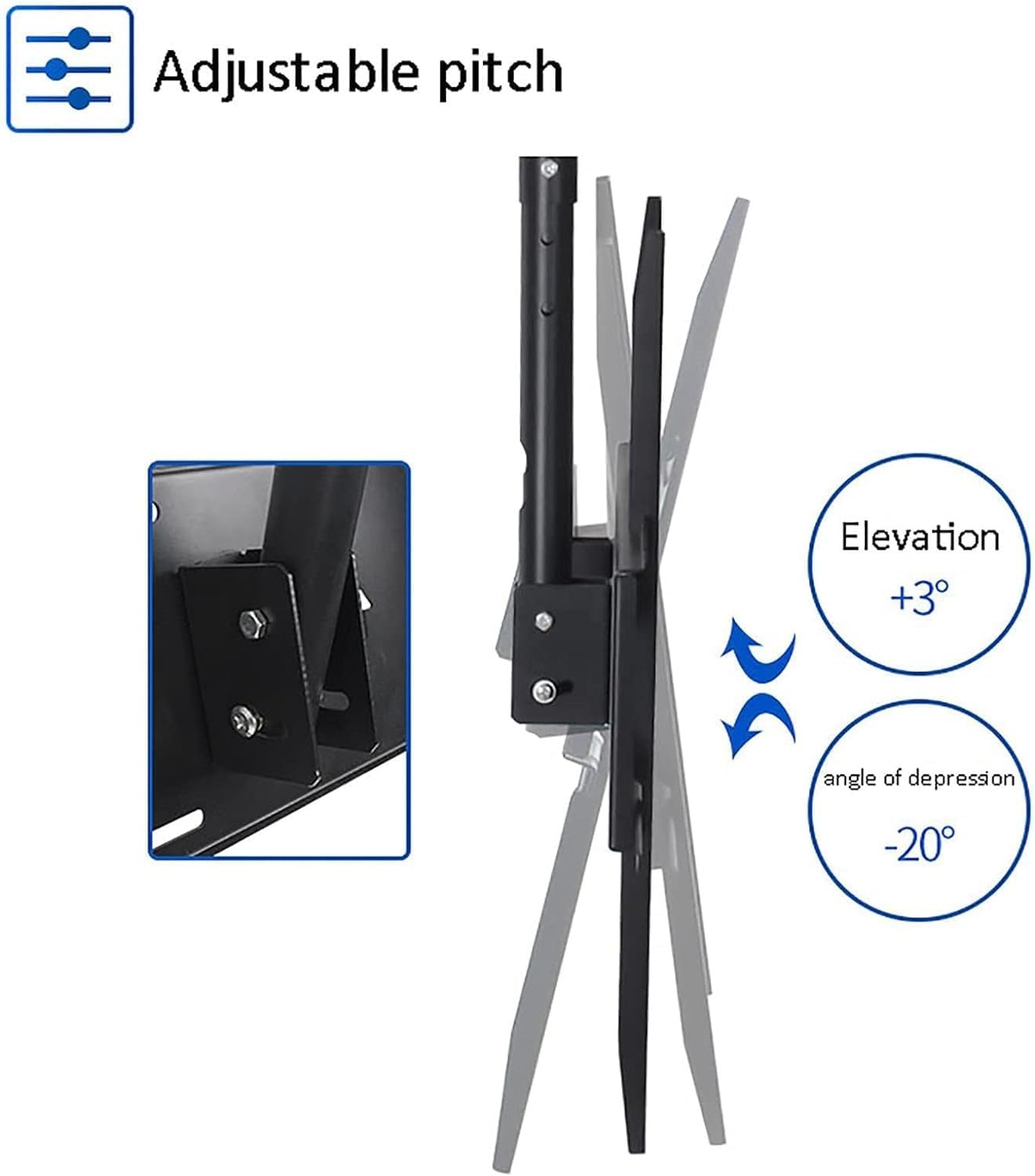 TV Wall Bracket TV Wall Mount Ceiling TV Mount, Full Motion 360° Tilt Swivel TV Bracket, Fits 60-100 Inch LCD Sn for 26-70 inch TVs
