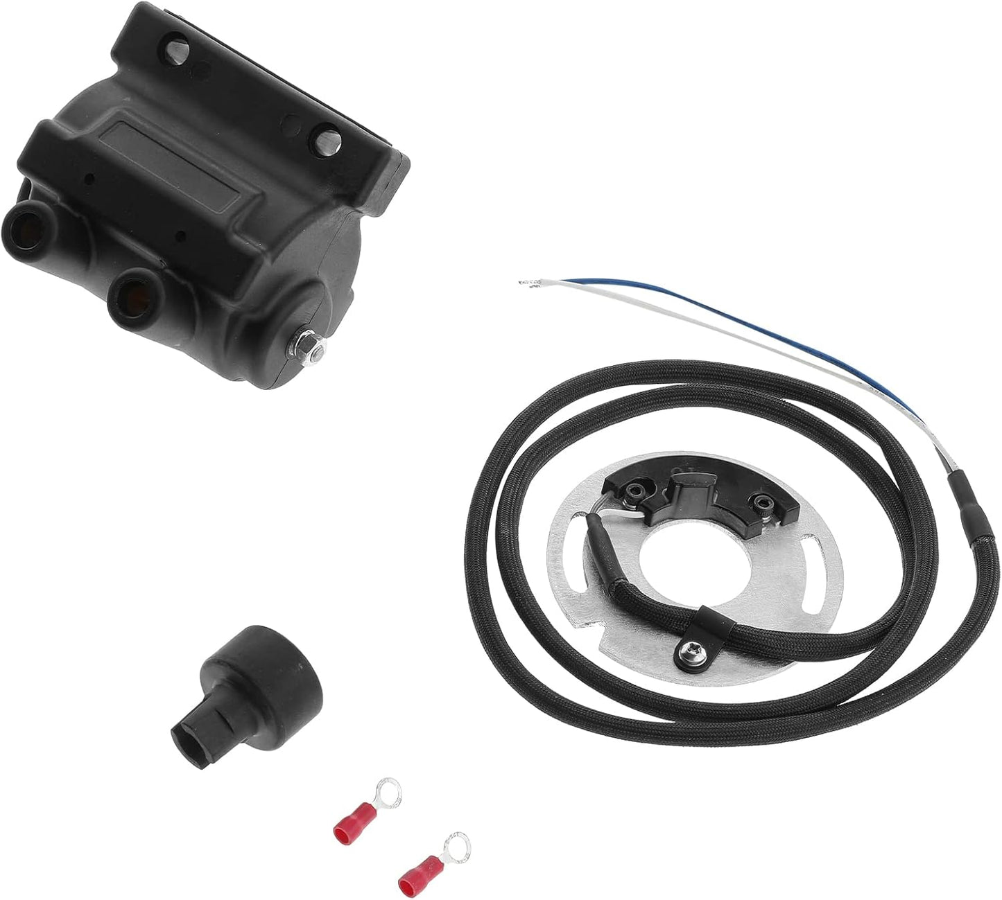 A-Premium Ignition Coil Kit Dual Fire DSK6-1 Compatible with Harley-Davidson Sportster 883 1987-2003, with Coil