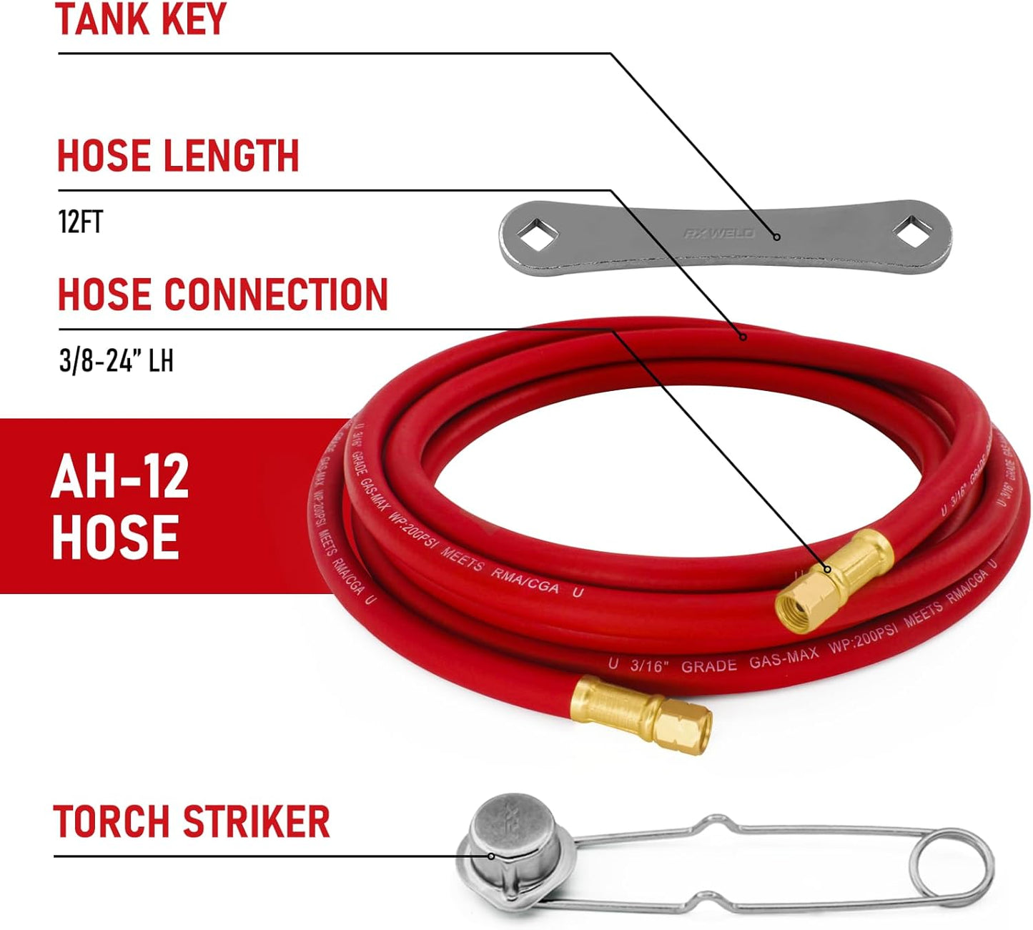 RX WELD Air Acetylene Torch Kit Fuel Gas kit Professional Series