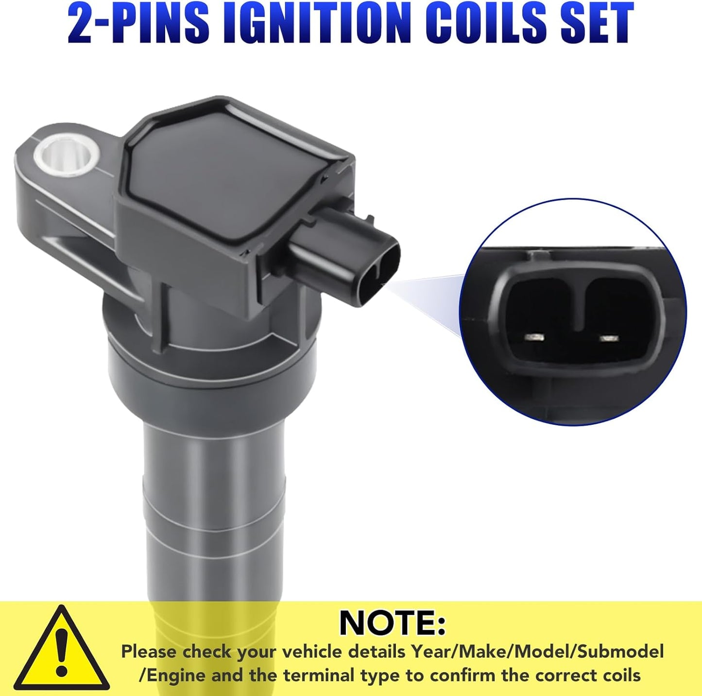 Set of 6 Ignition Coil Pack and Spark Plugs fits for Hyundai Sonata Santa Fe Azera Entourage Veracruz Kia Sorento Sedona Amanti 2006 2007 2008 2009 2010 2011 3.3 3.8 V6 Replaces UF546