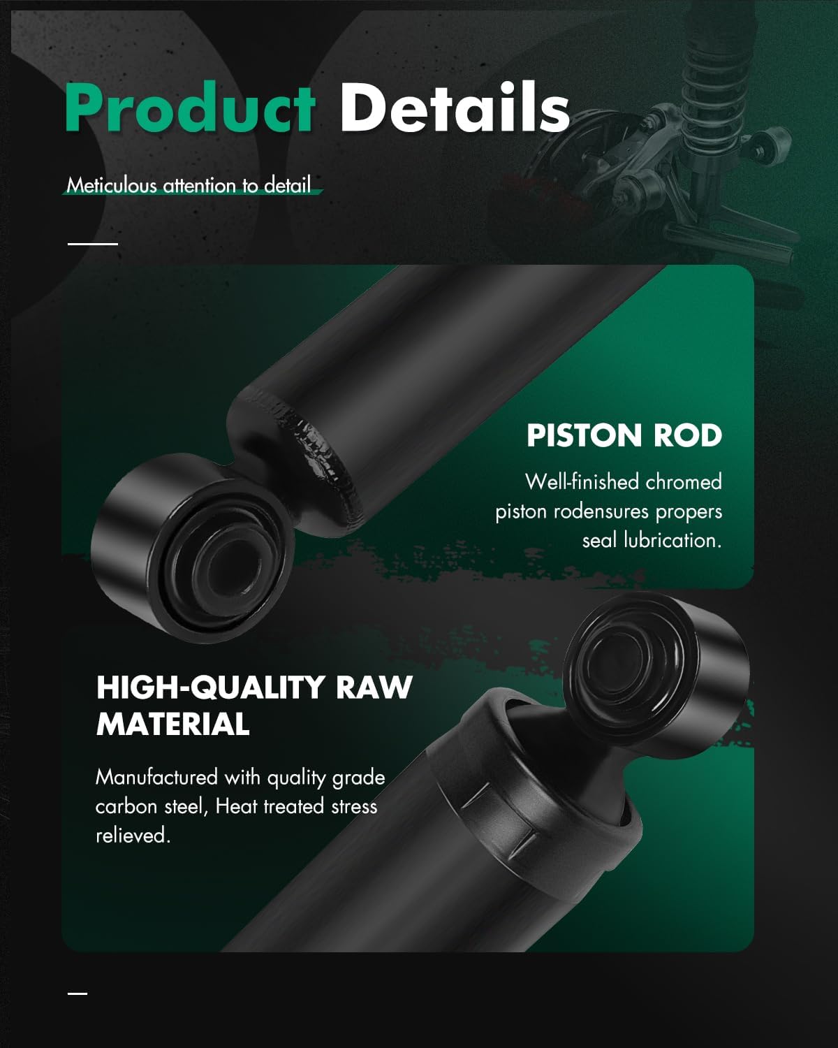 SCITOO Rear Shocks Set of 2 for Silverado 1500, Shocks Absorbers and Struts Fits 07 08 09 10 11 12 13 14 15 for Chevy Silverado 1500,07 08 09 10 11 12 13 14 15 for GMC Sierra 1500 Amortiguadores