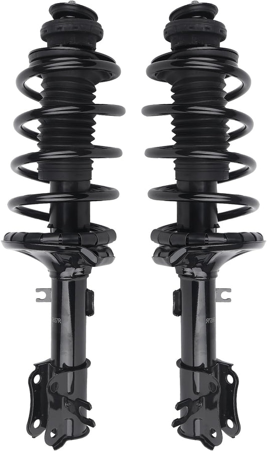 Autoround Front Complete Shock Absorber Compatible with Chevy Aveo 2004-2011/ Aveo5 2007-2011, Pontiac G3 2009-2010/ Wave 2005-2008, 172295 172296 Left & Right Struts with Coil Spring Assembly