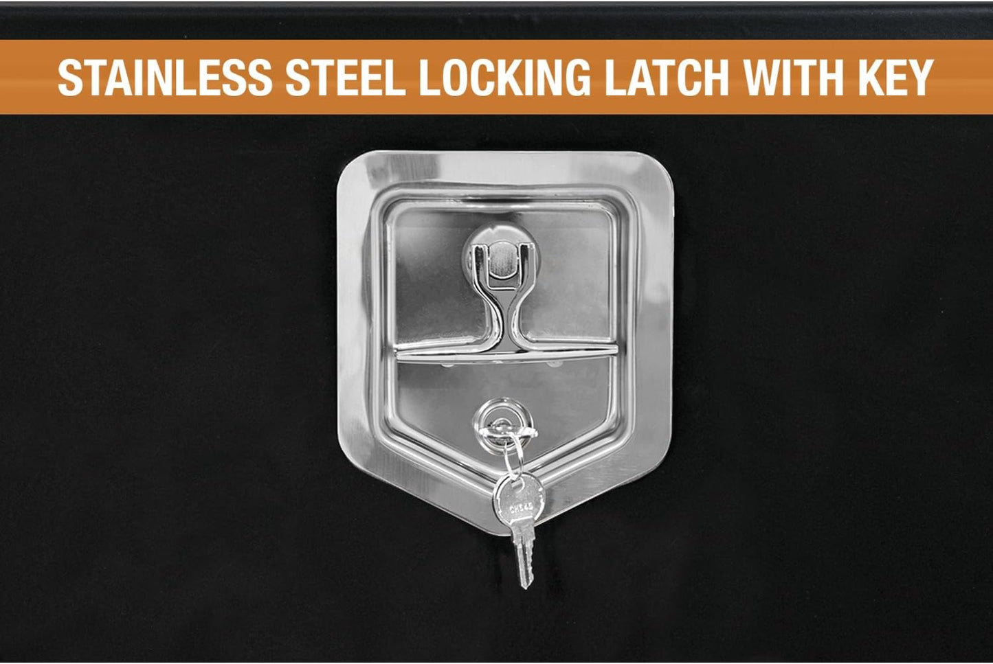 Buyers Products 1702300 Black Steel Underbody Truck Box w/ T-Handle Latch, 18x18x24 Inch, Contractor Toolbox For Organization And Storage, Job Tool Chest